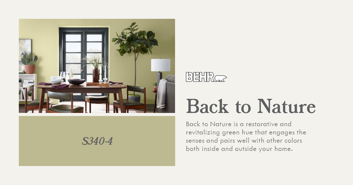 Behr 2020 COTY - Back to Nature