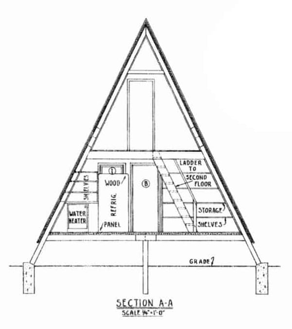 Vintage A-Frame Cabin