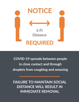 Social Distancing Sign for Jobsites and Workplaces