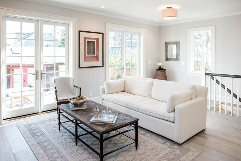 Living room/ dining room with natural light