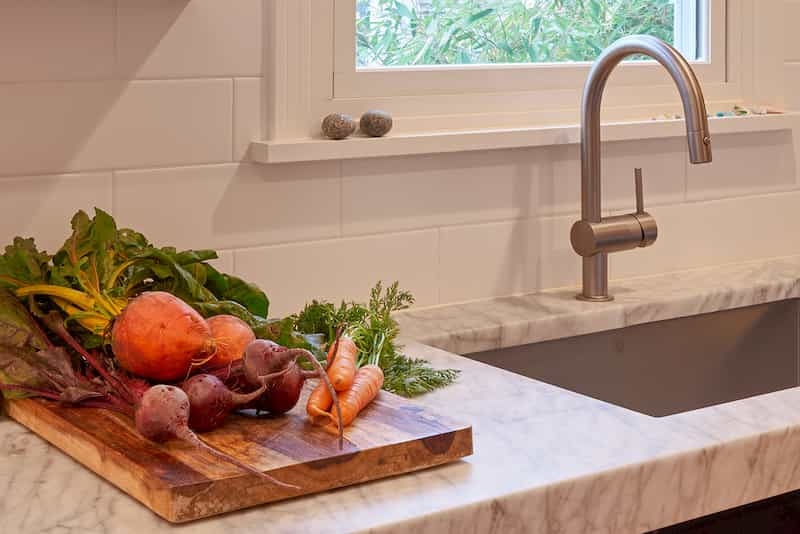 Quartz countertops in remodeled Seattle kitchen