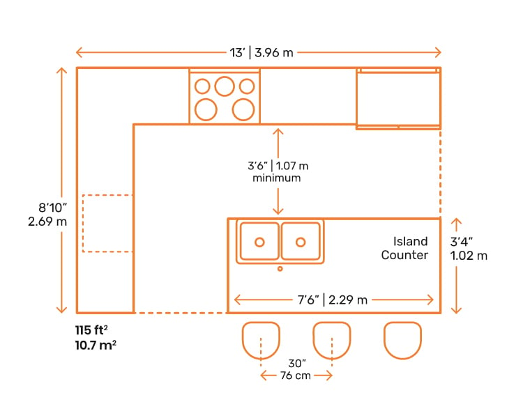 Island Kitchen Layout