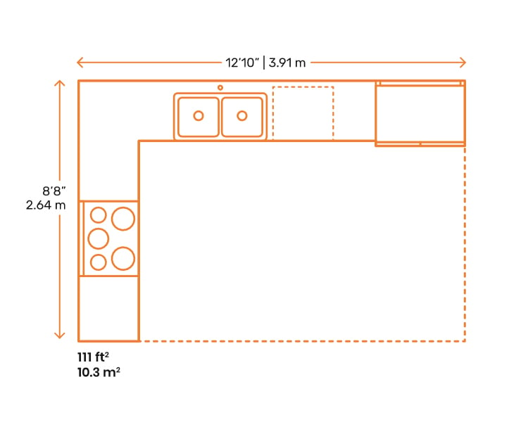 L-Shaped Kitchen Layout