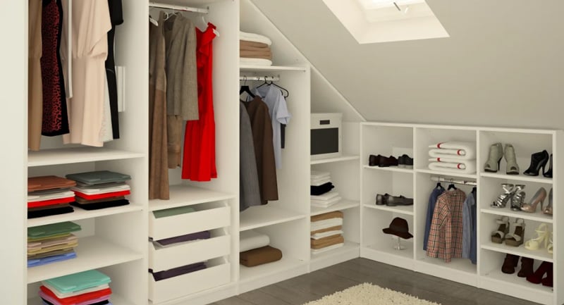 closet design, closet dimensions, middle layout, storage depths, floor space