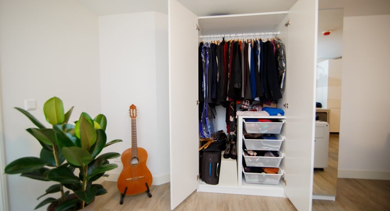 minimum island, closet design, clearance zone, closet depth, dressing room