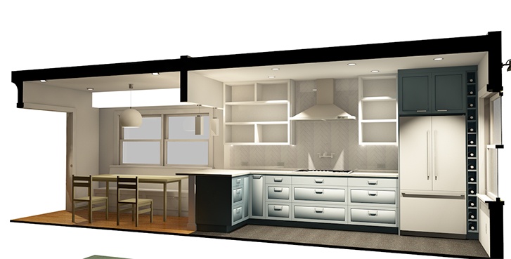 BIMX Rendering of Seattle Kitchen Remodel