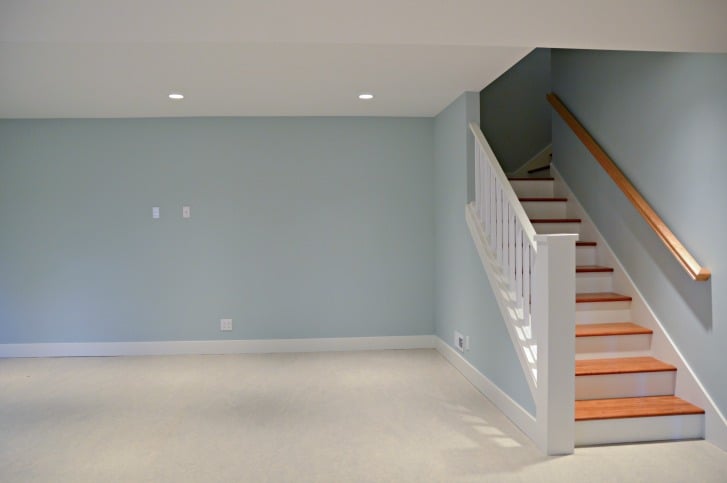 Stairs to Remodeled Daylight Basement