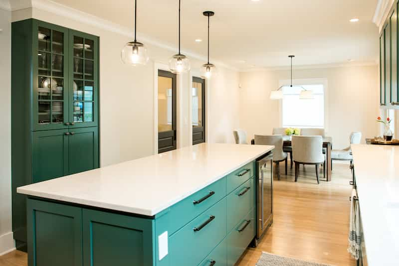 Quartz countertops in Seattle home