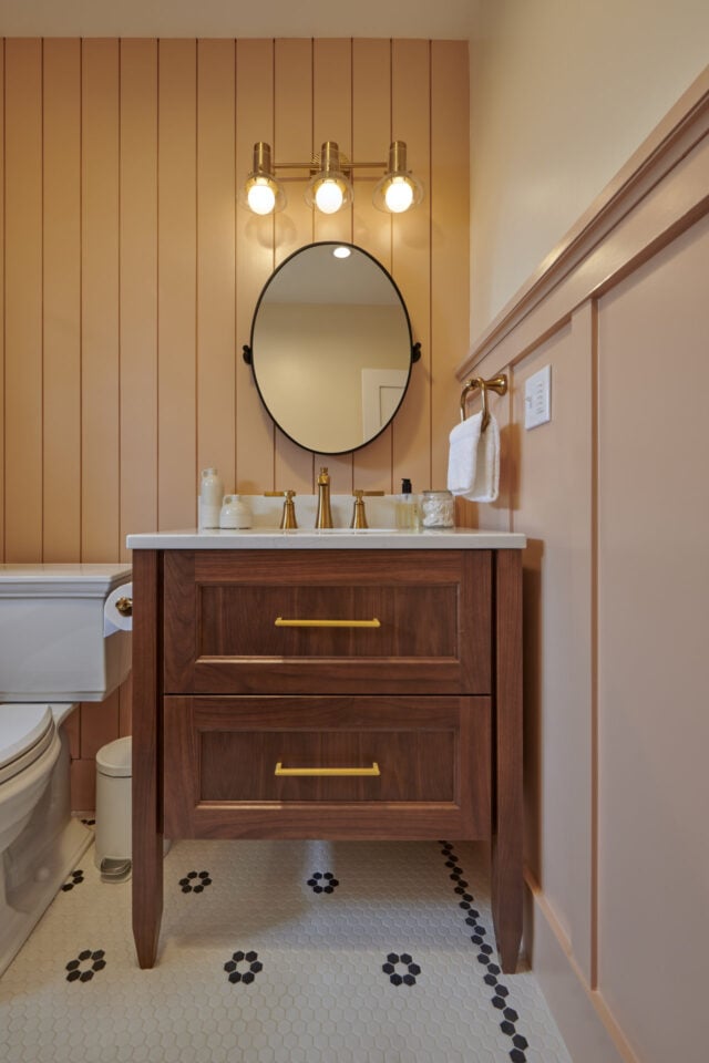 Bathroom vanity in Ravenna, remodeled by CRD Design Build