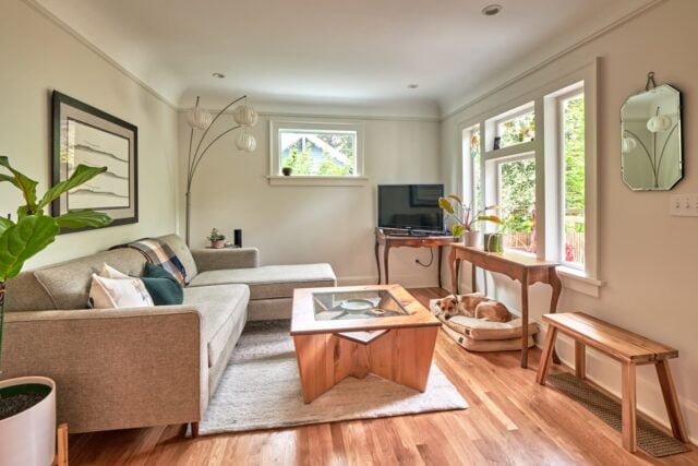 Maple Heights Seattle whole-house remodel living room
