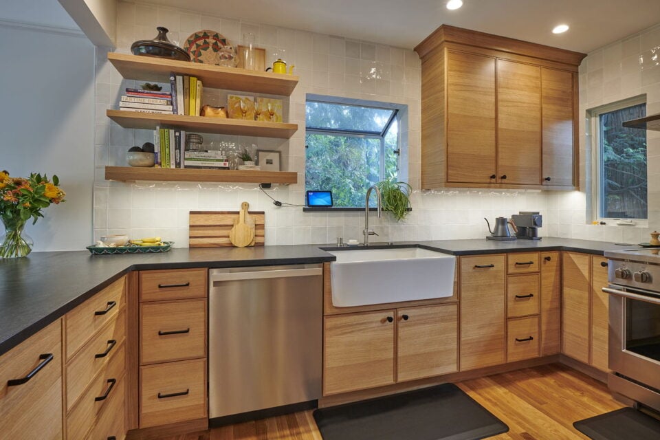 Full Kitchen Deck Out With Wooden Cabinets | Kitchen Remodel Cost