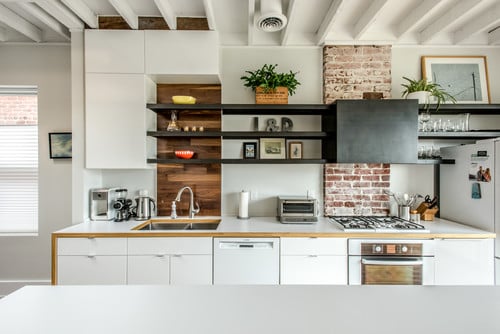 Laminate kitchen countertop with elegant designs