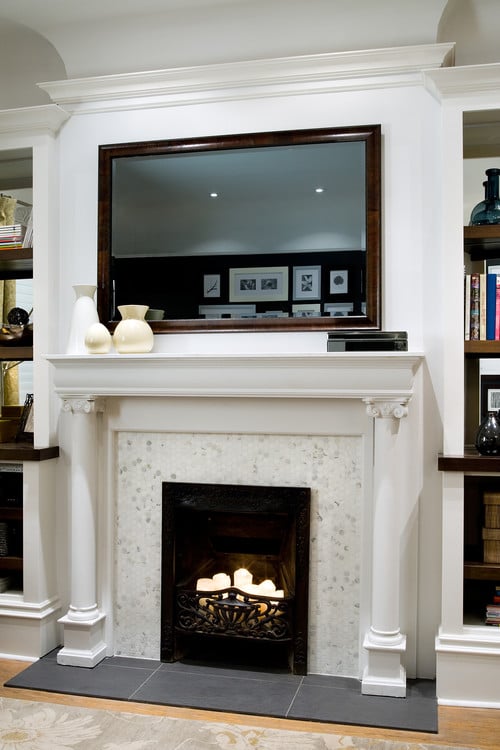 TV integrated into a mirror