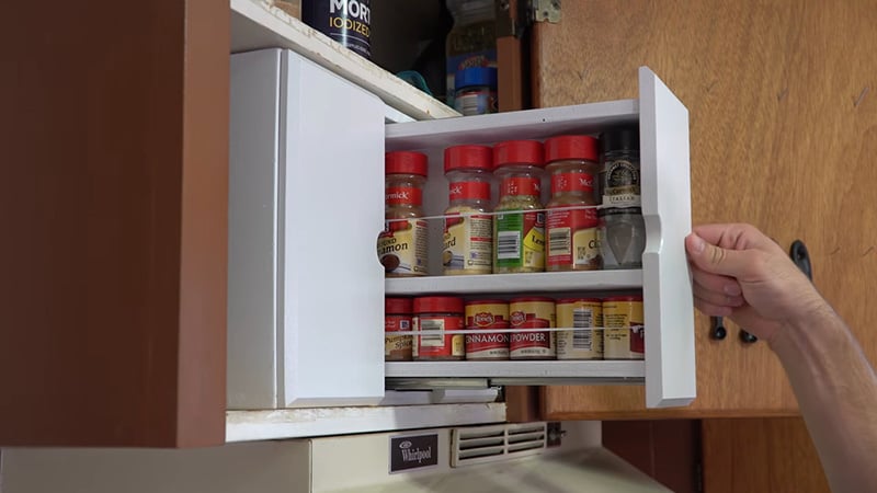 crddesignbuild individually sliding pull out spice rack