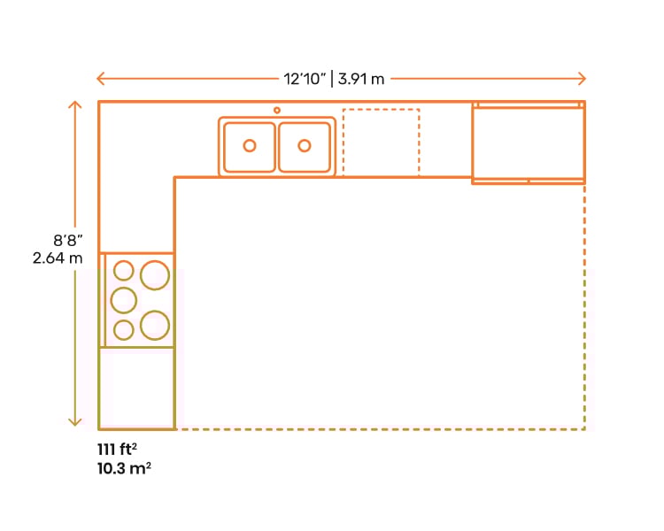 L-Shaped Kitchen Layout