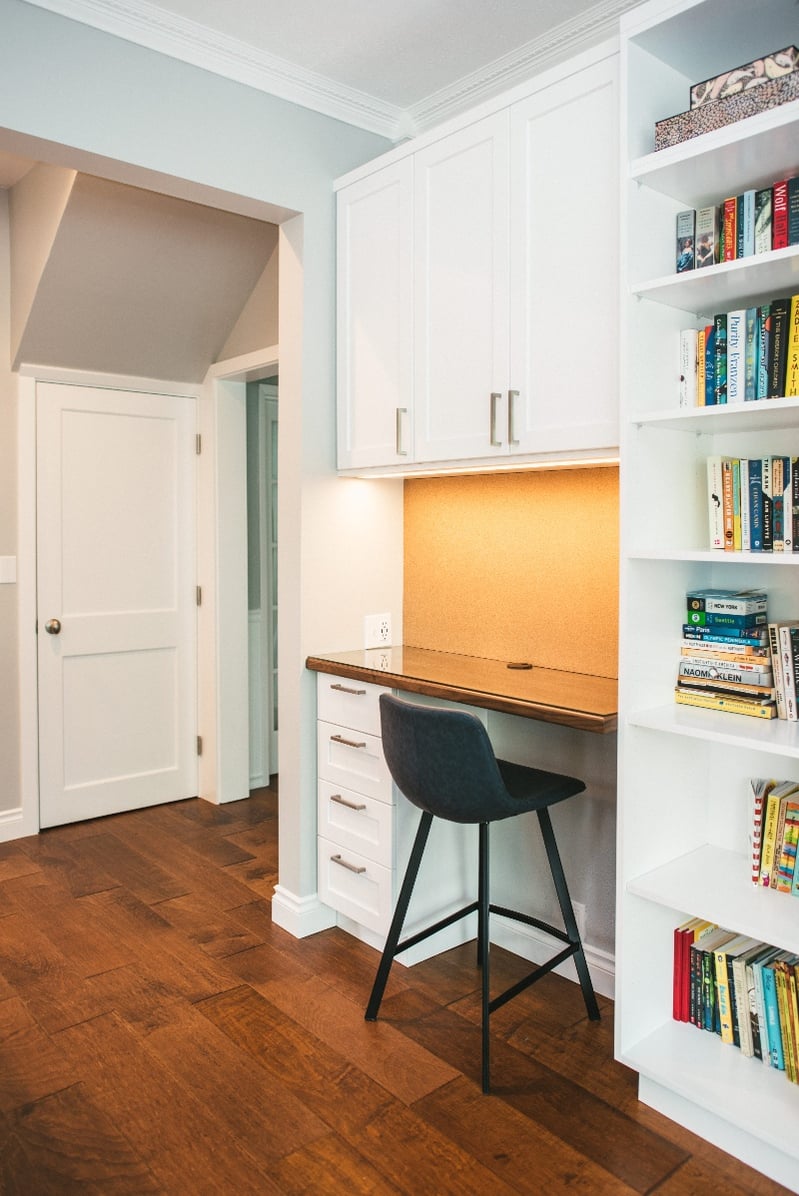 Office in kitchen of Seattle home