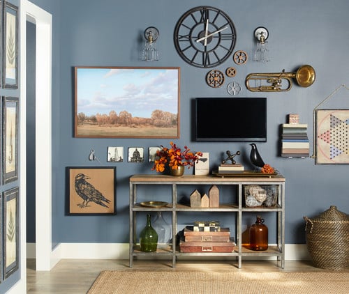 Gallery wall with TV